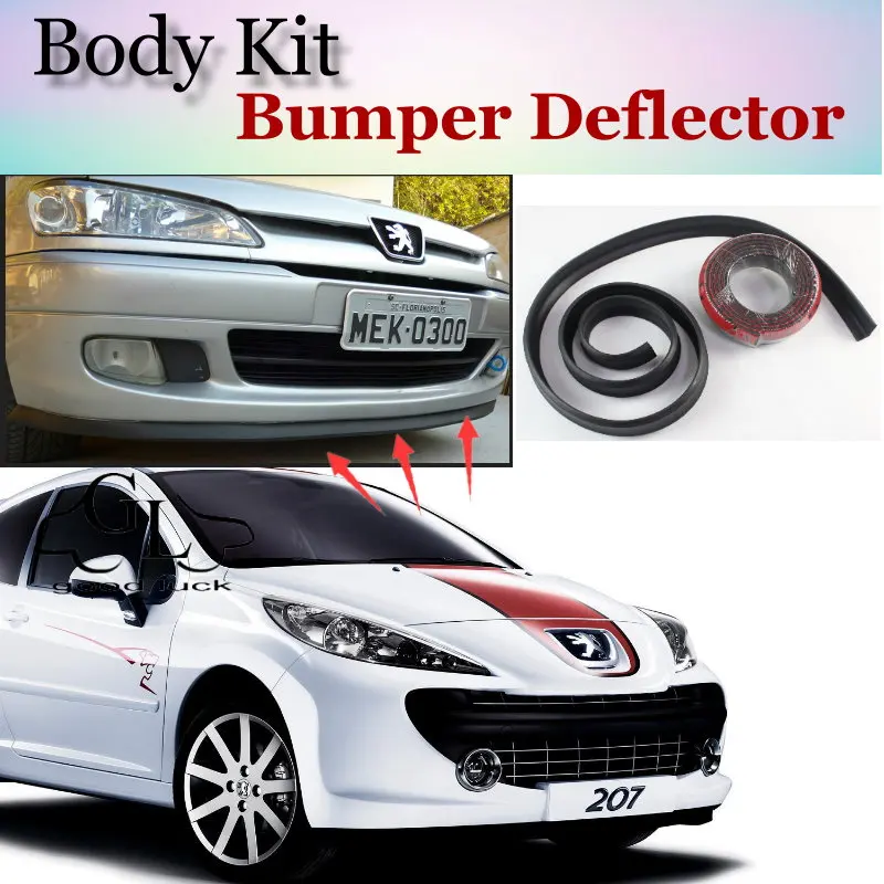 Дефлектор губ бампера для Peugeot 207 / CC 2006 ~ 2015 передняя юбка спойлера ДЛЯ