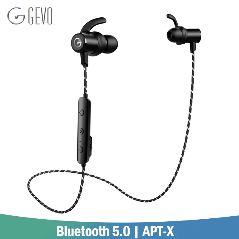 GEVO GV-18BT Wireless Headphone Bluetooth 5.0 APT-X Sport In ear Magnetic Stereo Bass Headset Earbuds Earphone For Xiaomi Phone