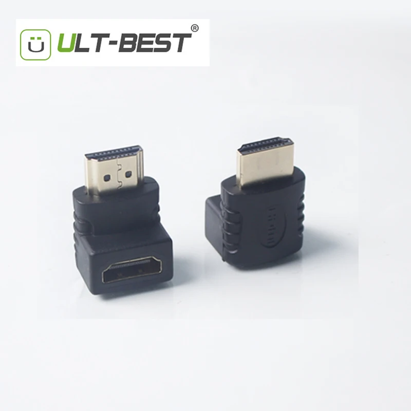 Ульт-лучший адаптер HDMI правый угол 90 градусов папа к женскому M/F Удлинительный