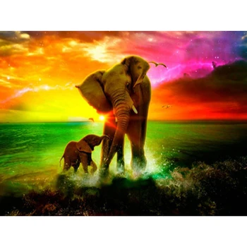 

Diamond embroidery animal Elephant diy diamond painting cross stitch kit resin full square diamond mosaic home decoration