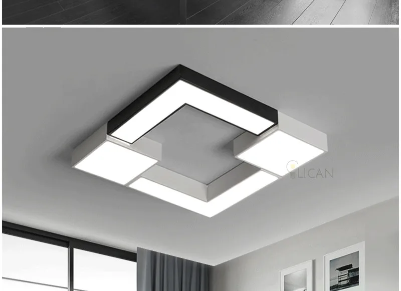 Square Metal Modern Led Ceiling Lights For Living Room Square Metal Modern Led Ceiling Lights