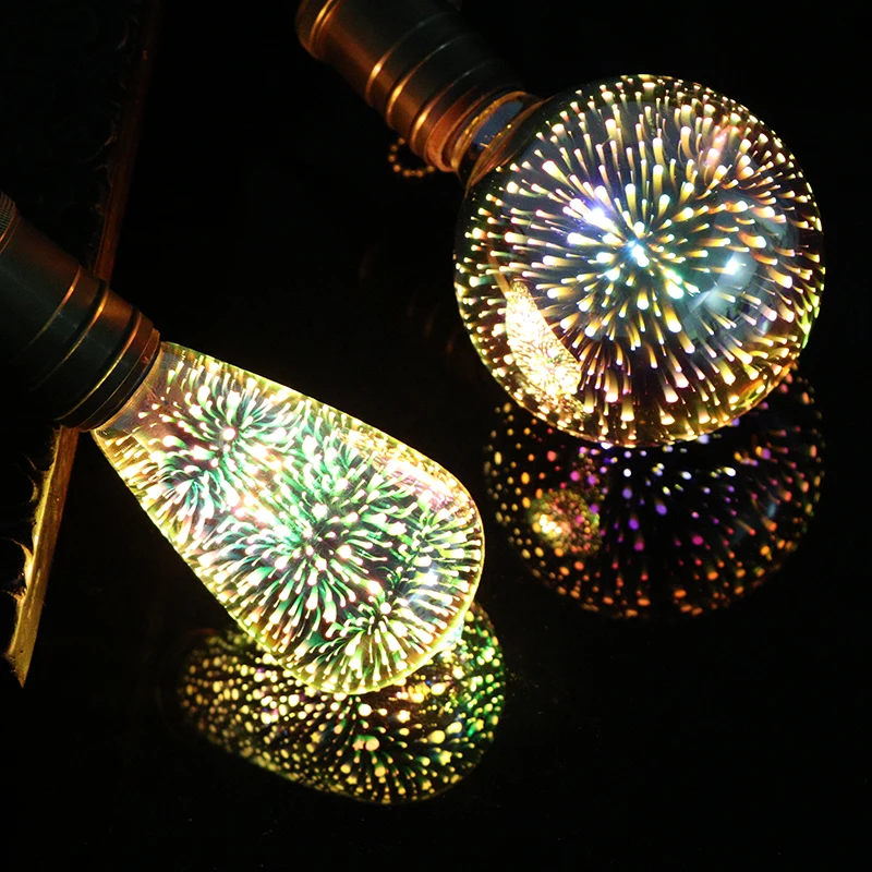 

3D LED Bulb Colourful Star Holiday Decoration Light Party Christmas Decoration Children Light Novelty Night Lamp E27 Edison Bulb