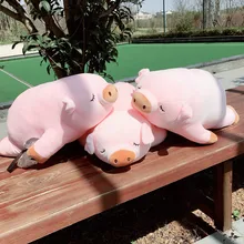 1 шт. 45 см креативный мягкий розовый поросенок чучело милые животные плюшевые игрушки для детей счастливый поросенок для детей, кукла для девочек, подарок на день рождения