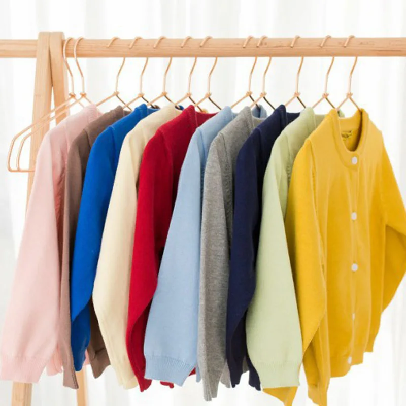 

Kids Cardigan Jacket for Girls Boys Long Sleeve Children Sweater Autumn Cotton Knitted Sweaters Coats 1-9Y BC359