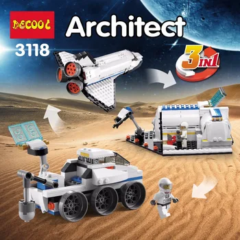 

Decool 3118 285pcs Galaxy Space ship Building Blocks Legoings 3D DIY Figures toys for children
