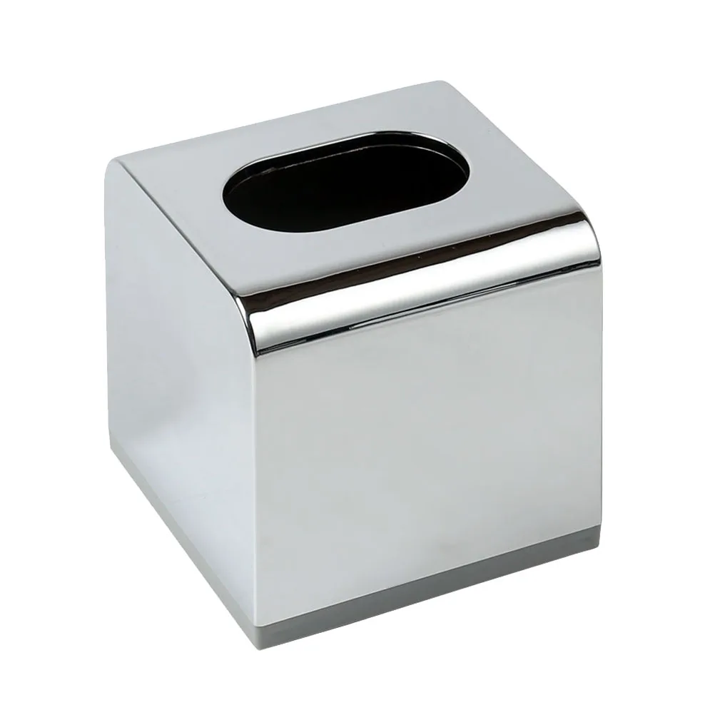 

1 Pc Electroplate Tissue Box Durable Paper Holder Easy To Use Napkin Case For Home Car Restaurant Daily Use (Silver)