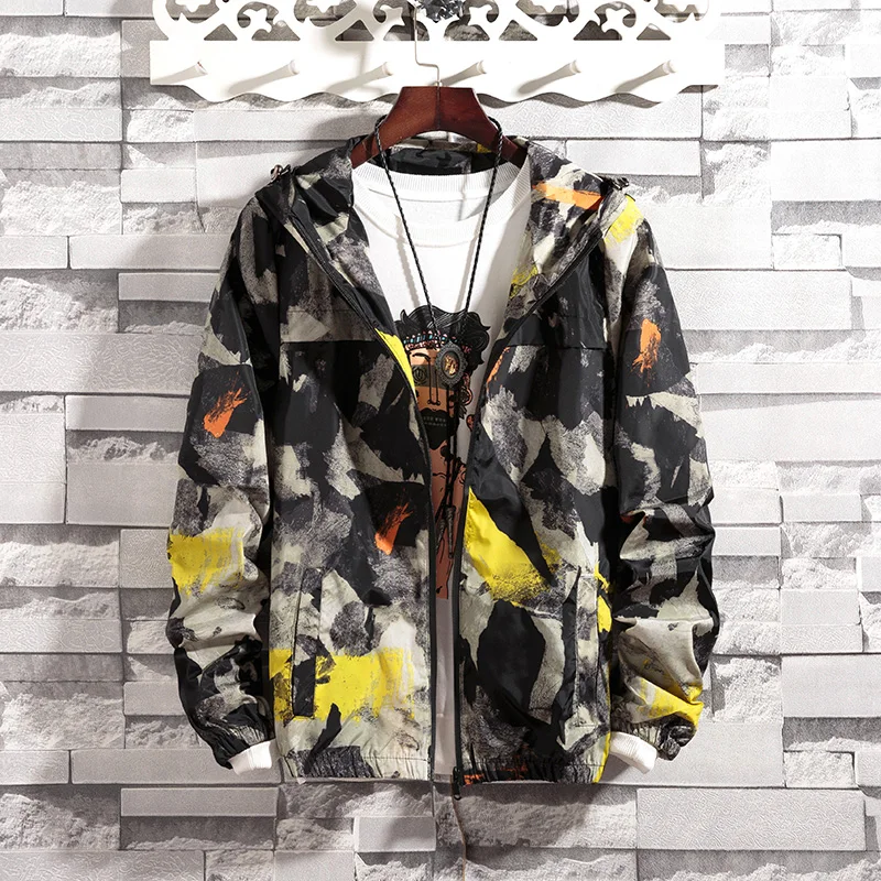 Men Hooded Casual Jackets New Autumn Camouflage Coats Men Outwear Thin Jackets Streetwear Mens jackets and Coats Size 4XL Men Hooded Casual Jackets New Autumn Camouflage Coats Men Outwear Thin Jackets Streetwear Mens jackets and Coats Size 4XL