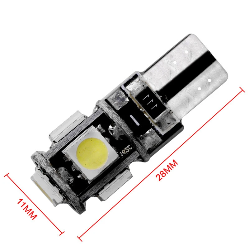1 шт. T10 5 SMD 5050 светодиодный Canbus Error Free автомобиля Подсветка салона W5W 194 5SMD