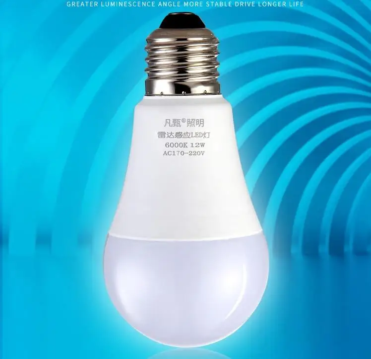 

PIR Motion/Sound Sensor LED Bulbs 220V E27 Smart Lamp Stairs Hallway Night Security Lamps 3W 5W 7W 9W 12W Emergency Lightings