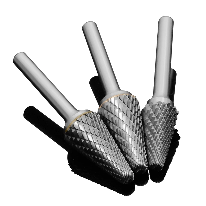 Tungsten Steel Carbide Rotary Milling Cutter Wood Carving Ukrainian Grinding Head L Type Conical