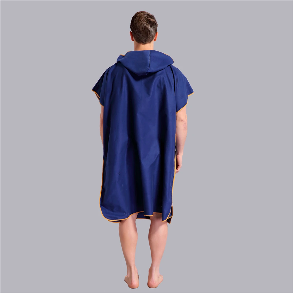 Zipsoft Beach Towel Absorbent Microfiber Changing Poncho Mulitcolor Hooded Towel 91*109cm Easy for Changing Cloth on Beach