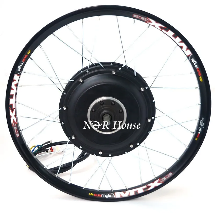 Cheap 48v-96v 3kw electric bike motor wheel suitable for standard bicycle disc brake and single freewheel 5