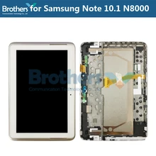 Lcd для samsung Galaxy Note 10,1 N8000 N8010 lcd дисплей с рамкой кодирующий преобразователь сенсорного экрана в сборе N8000 N8010 Tablet lcd AAA