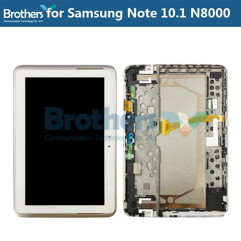 ЖК дисплей для Samsung Galaxy Note 10 1 N8000 N8010 с рамкой сенсорный экран дигитайзер в сборе