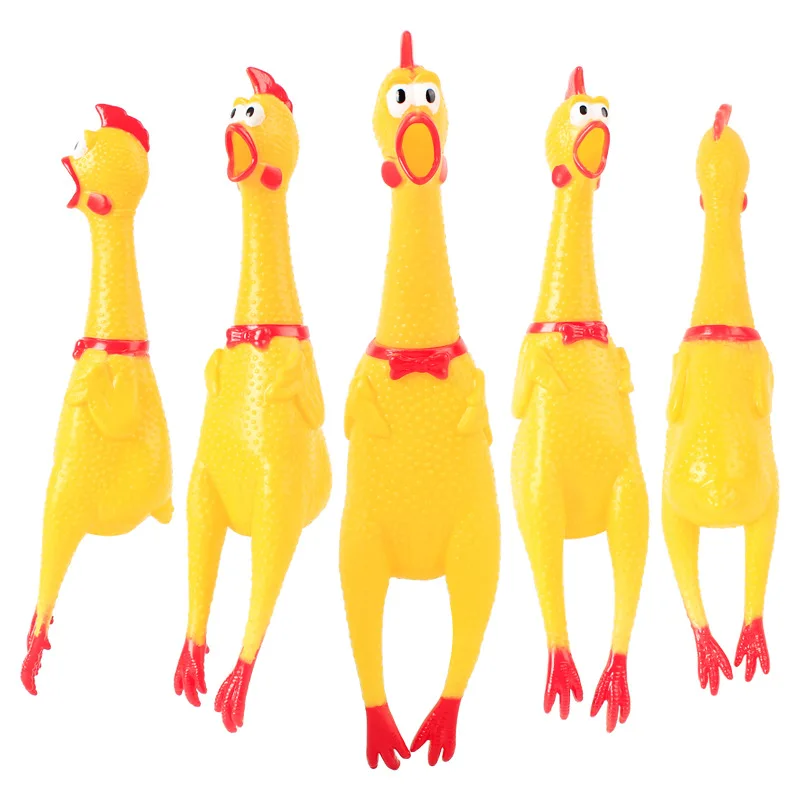 Игрушка для собак, игрушки для щенков, кричащий звук, смешная курица, сжимающая игрушка для собак, 4 размера, желтые звуковые игрушки "Цыплята" для домашних собак