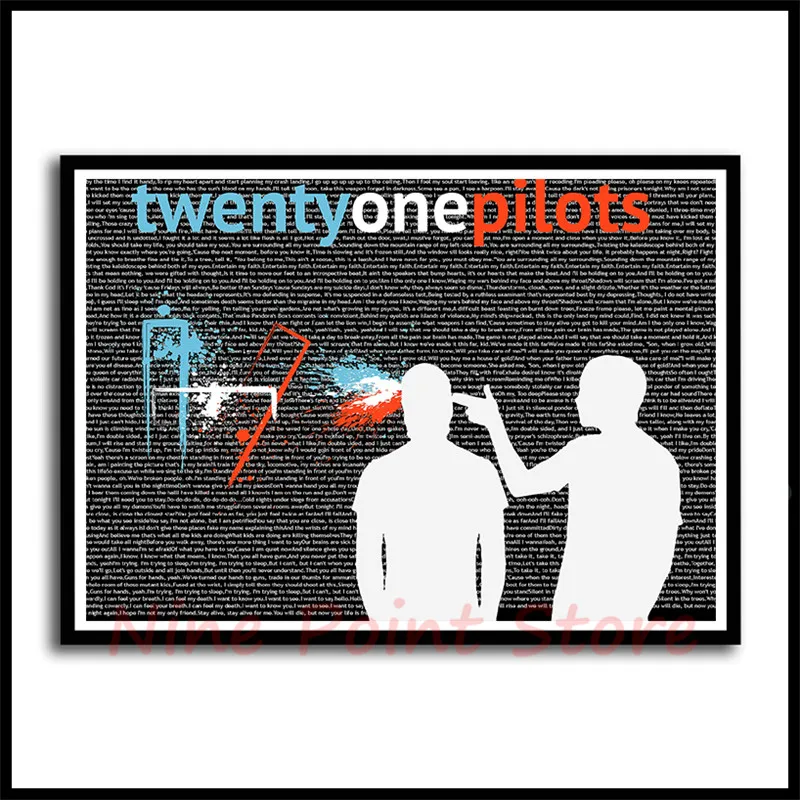 Twenty One Pilots рок-группа с музыкальным покрытием бумажные постеры для украшения дома хорошее качество принты белый домашнее искусство бескаркасные - Цвет: Кофе