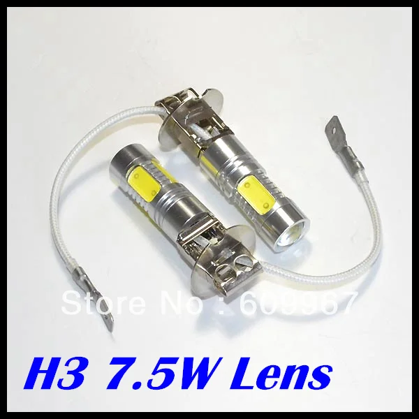 

1PCS H3 7.5W Super Bright Car LED Front Headlights h3 led High Power Light Fog Bulb Lights Lamp 12V White