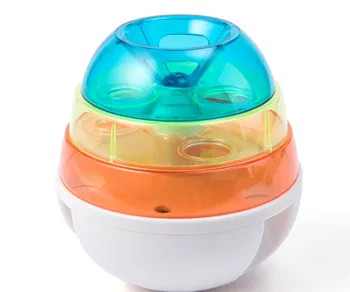 

Cat Dog Feeder Ball Interactive Food Snack Dispensing Toy Dog Snack Dispenser Tumbler Food Feeder Pet Wobbler Toy rainbow