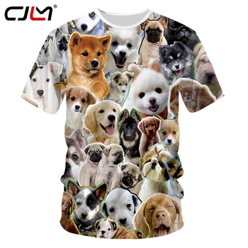 

CJLM New Cute Unisex Tshirts All Over Print Animal Dogs Graphic 3d T-shirt Harajuku Man Hip Hop Punk Fitness Casual Tee Shirts