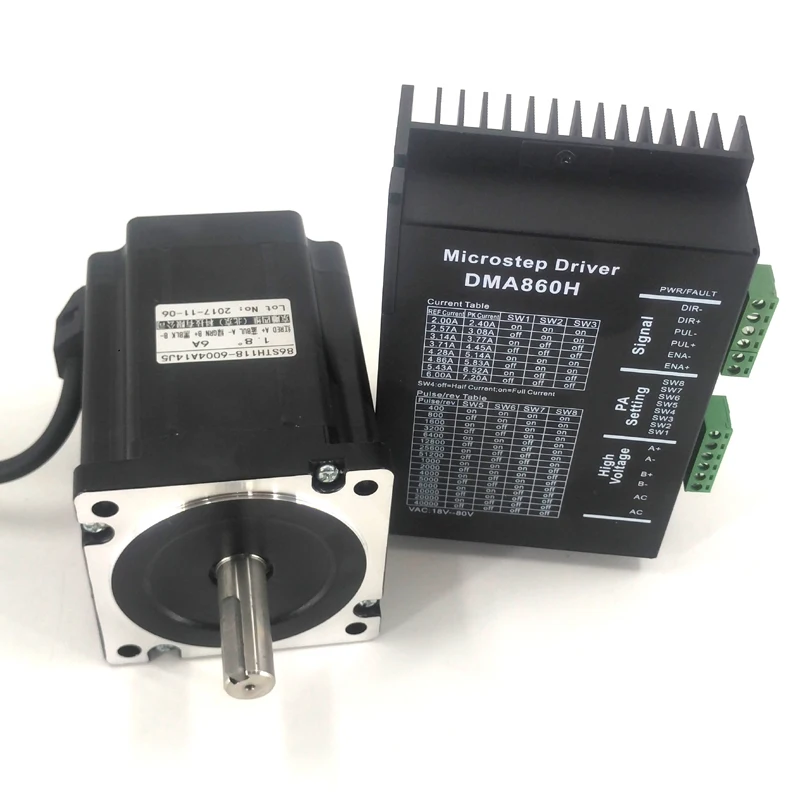 Nema 34 86STH118 6004A шаговый двигатель и драйвер DMA860H 2 фазы комплект|Шаговый двигатель| |