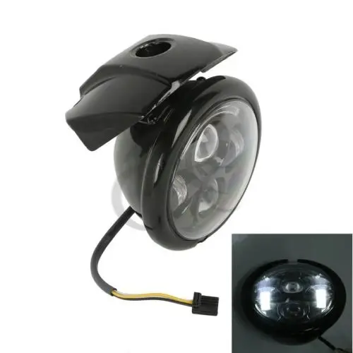 

5.75"Black Daymaker Headlight & Visor Bracket For Harley Sportster XL 883 1200