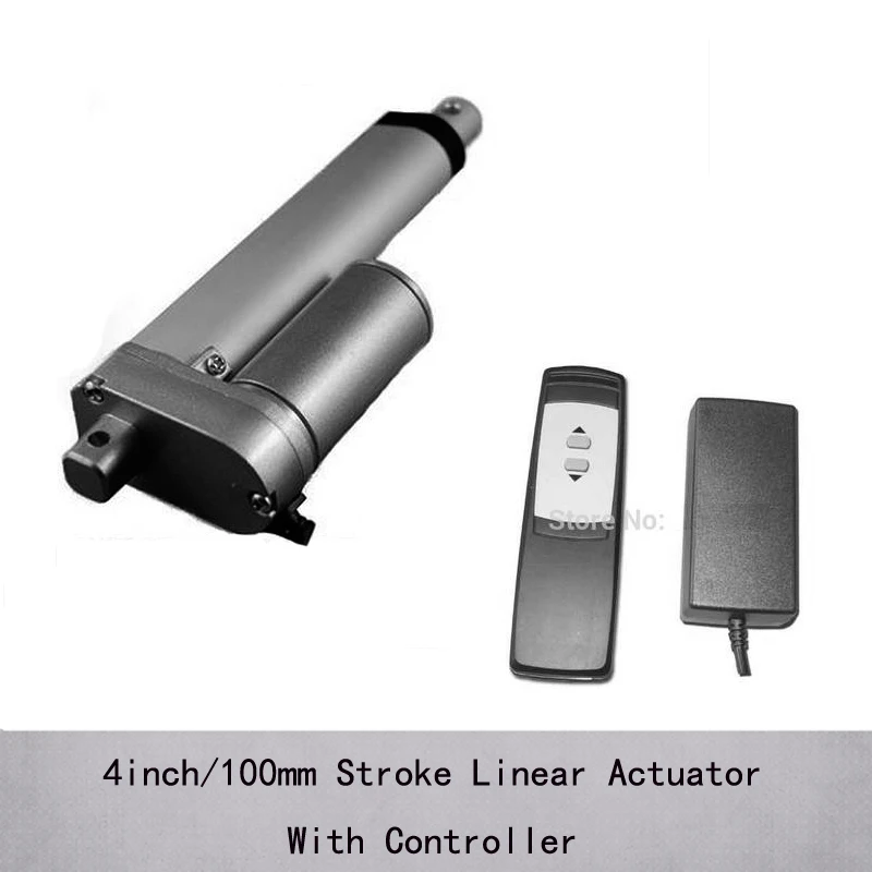 

4inch/100mm stroke linear actuator for recliner chair parts , 1000N/100kgs load 24v linear actuator waterproof with controller