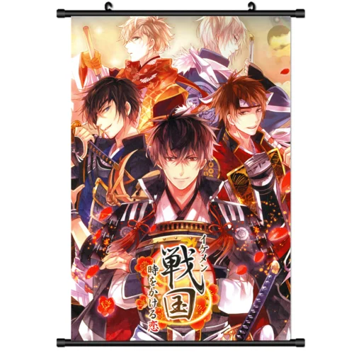 Домашний декор аниме Ikemen Sengoku Toki wo Kakeru Koi настенная прокрутка постер
