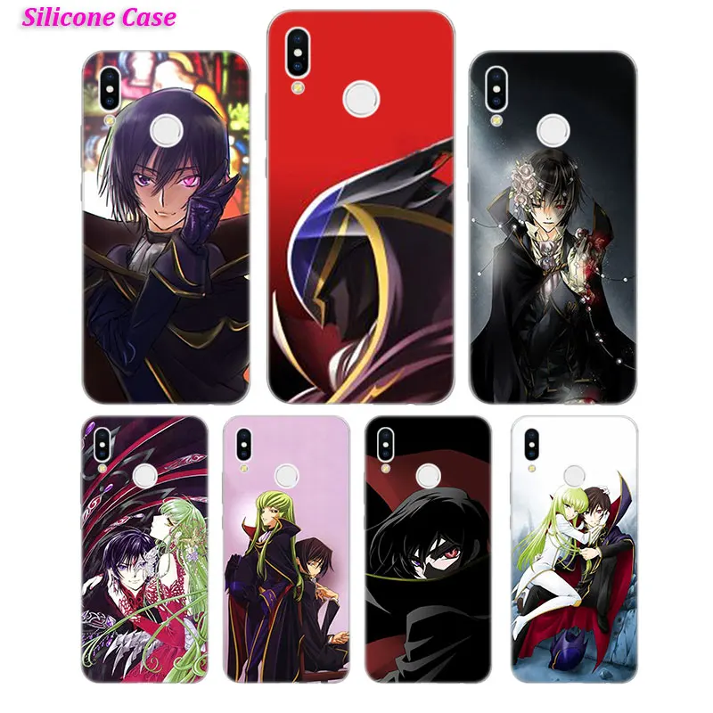 

Silicone Phone Case Code Geass Anime for Huawei Nova 3 4 Honor 7C 7A 8 8X 9 10 Y5 Y6 Y7 Y9 V20 Lite Pro 2019 2018 Cover