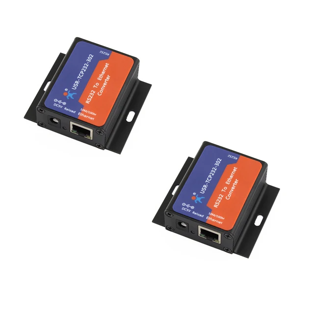 Best Offers Q18041-2 2PCS USR-TCP232-302 Tiny Size Serial RS232 to Ethernet TCP IP Server Module Ethernet Converter Support DHCP/DNS
