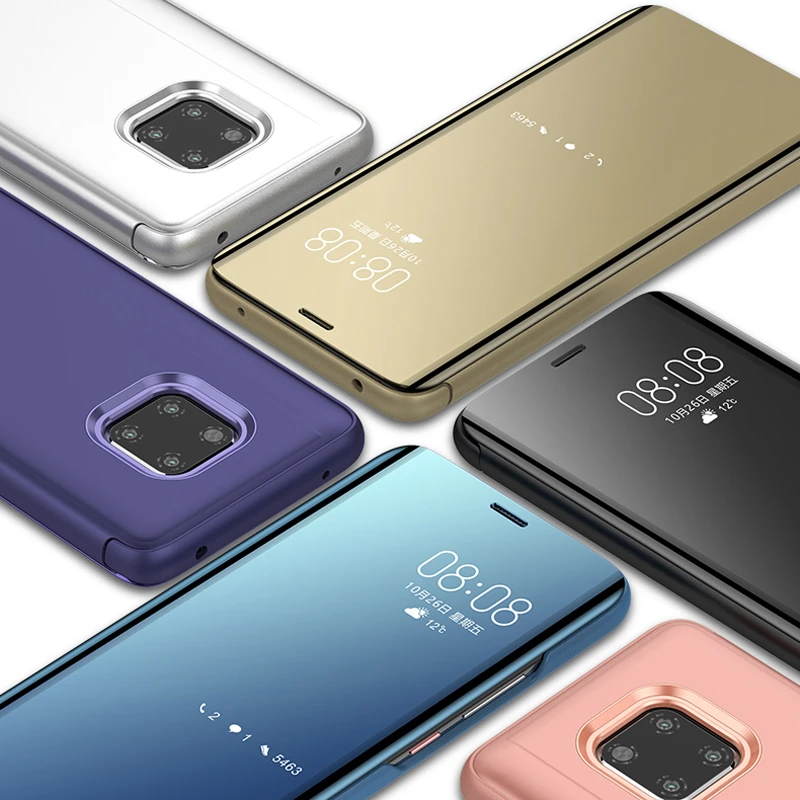 

360 Smart Mirror Flip Case For Huawei Mate 20 Mate 20 Pro Phone Luxury Funda Stand Clear View For Huawei Mate 20 Pro Cover
