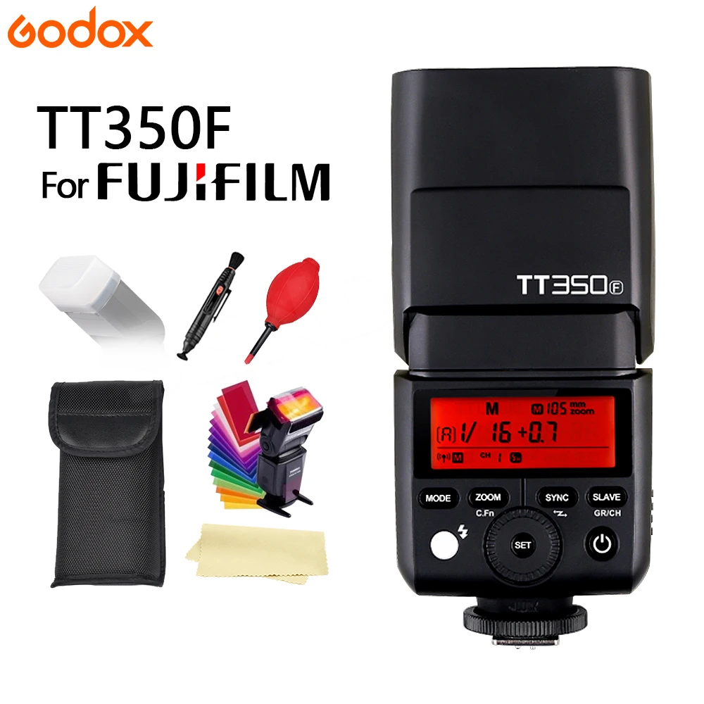 

Godox Flash TT350F fuji TTL HSS 2.4GHz 1/8000 s GN36 Mini Speedlite Flash for Fujifilm DSLR Camera Free shipping