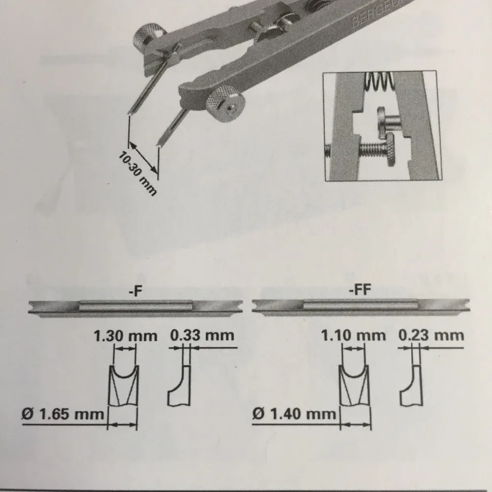 BERGEON 6825 плоскогубцы, чтобы соответствовать наручные часы, браслеты, снабженные spring-bars.Fine качества из литого алюминиевого сплава инструмент часы
