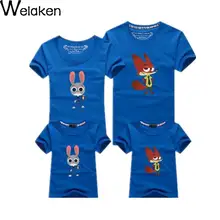 New Arrival 2016 Family Look Summer Cotton Mouse T Shirt Dad Mum Son Daughter Couple Clothres