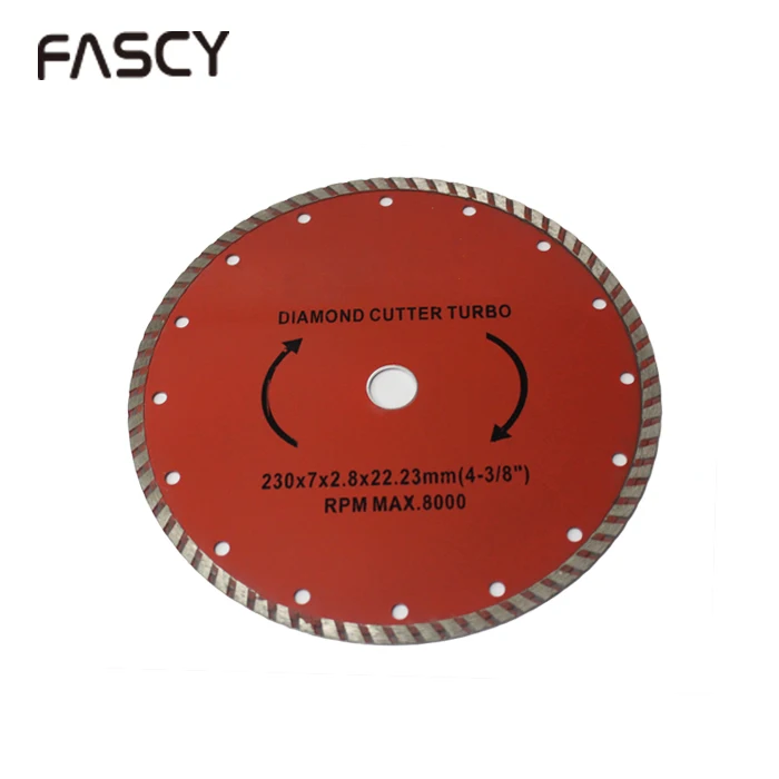 230mm Diamond Cutter Turbo Circular Saw Granite Stone Cutting Disc Blade Multi Holes Durable