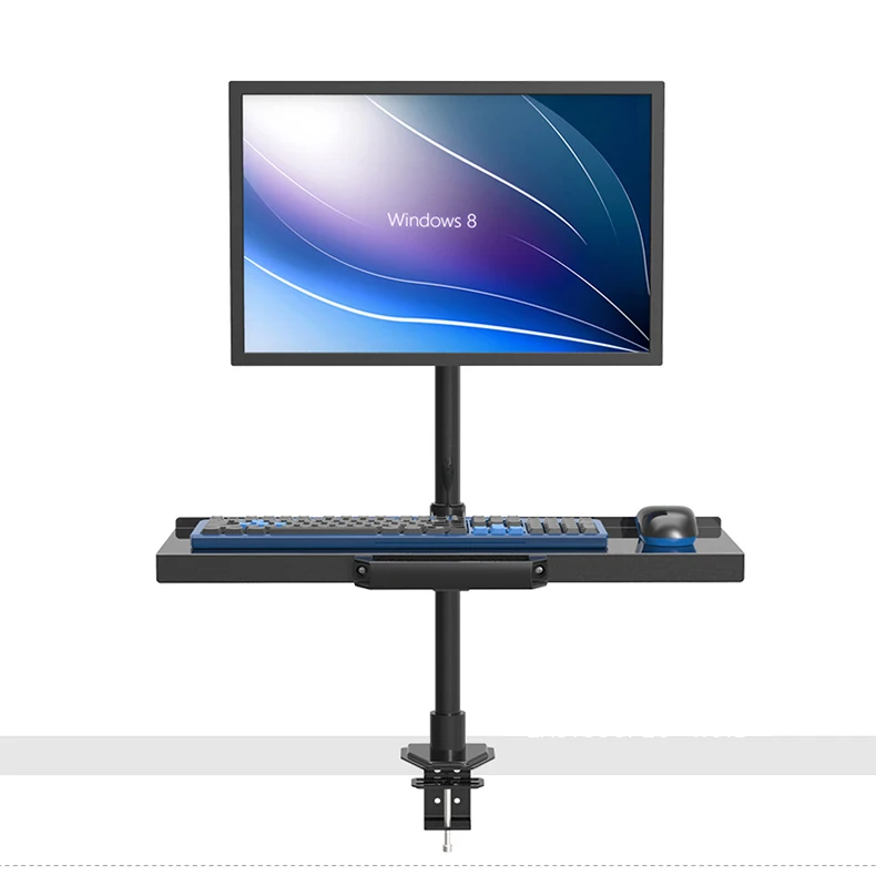 Full Motion Desktop Mount Monitor Holder+ Keyboard
