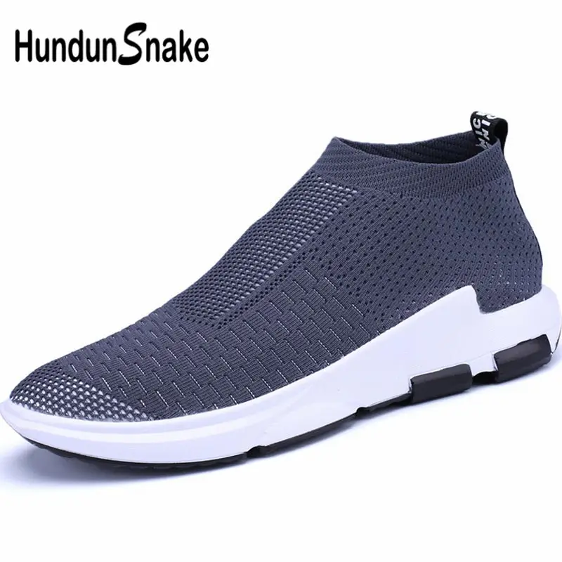 

Hundunsnake Breathable Running Shoes For Men Sneakers Socks Men's Sports Shoes Sport Summer Training Shoes Men Gray Tennis B-010