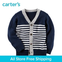 1pcs Striped Button-Front cotton sweater Cardigan Carter’s Toddler boy spring fall clothing 243G870