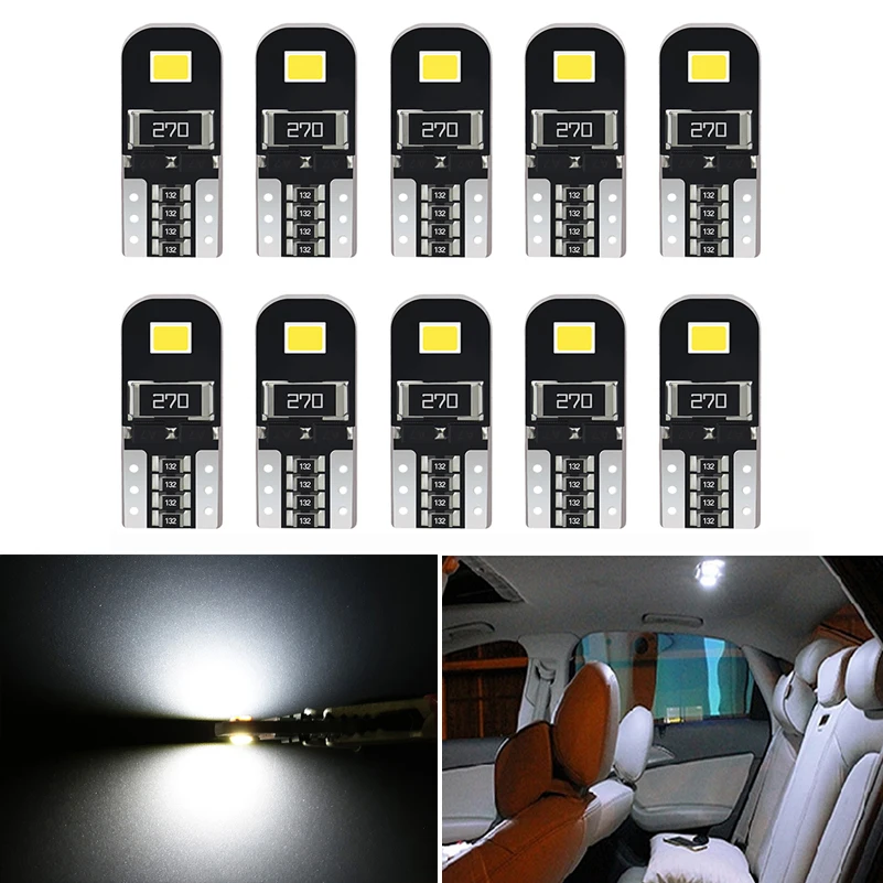 

10Pcs W5W T10 LED Canbus Bulbs 168 194 LED Car Interior Light For VW Golf 4 5 6 7 GTI Passat B5 B6 B7 CC Beetle Polo Jetta MK6