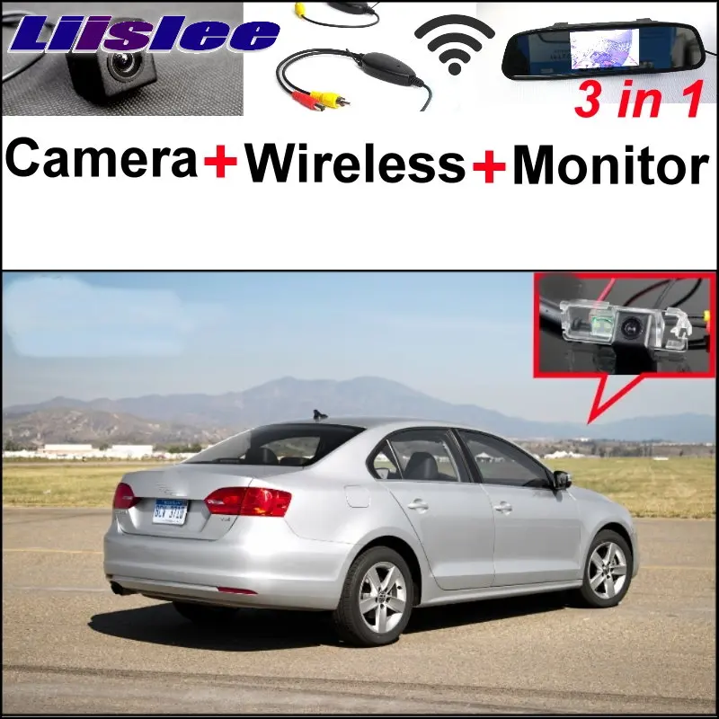 

Liislee Special Rear View Camera + Wireless Receiver+Mirror Monitor Easy DIY Parking System For Volkswagen VW Jetta MK6 New Bora