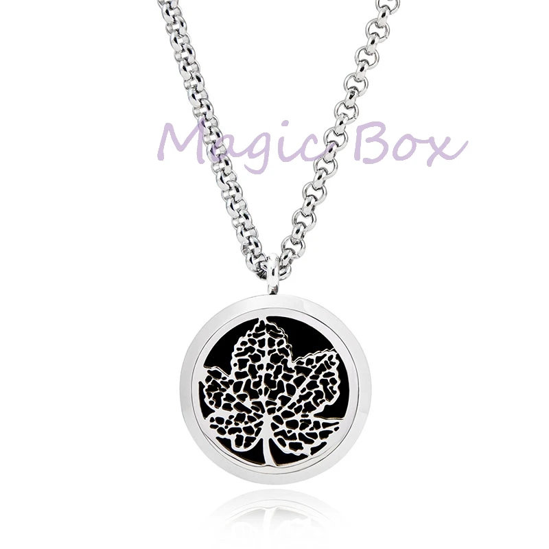 

316L Stainless steel Aromatherapy diffuser locket pendant essential oil diffuser necklace with 8 Pads