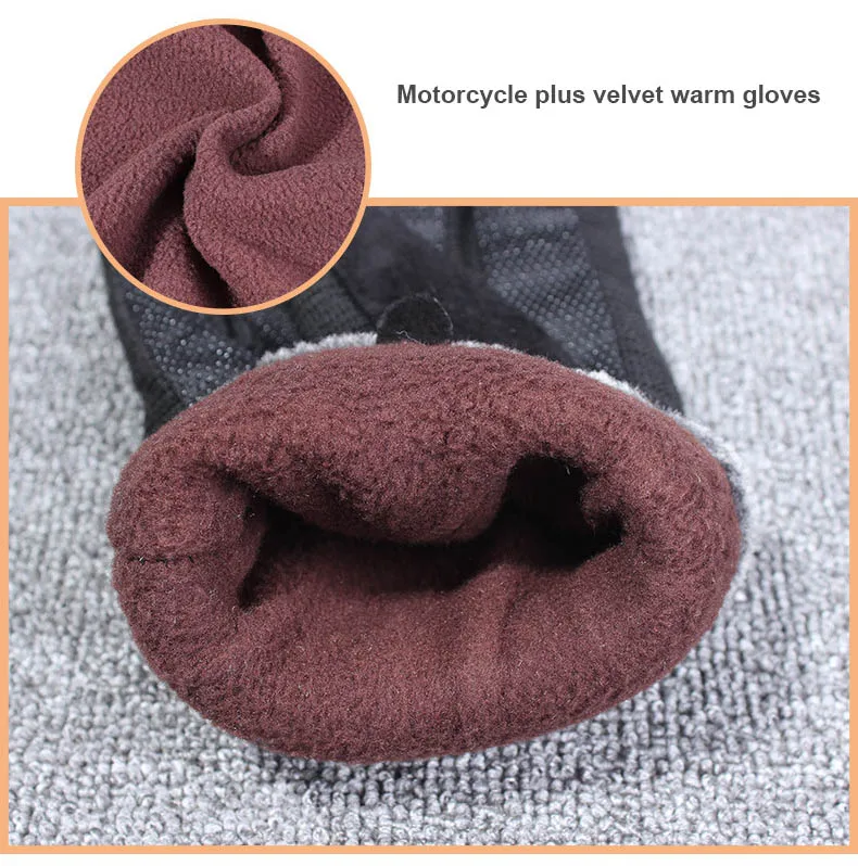 1 пара подкладка из искусственной кожи Плюшевые перчатки ветрозащитные перчатки для вождения теплые зимние перчатки XIN-доставка