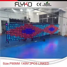 Aliexpress Лидер продаж p9cm 1*6 м 2 шт. связаны занавес покупать дешевые видео светодиодный занавес