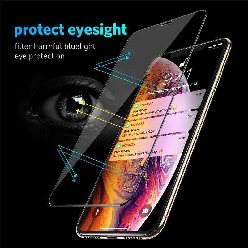  9D Schutz Glas Für iPhone 6 6 S 7 8 Plus Abdeckung Gehärtetem Glas Auf Die Für iPhone X XS MAX XR 9