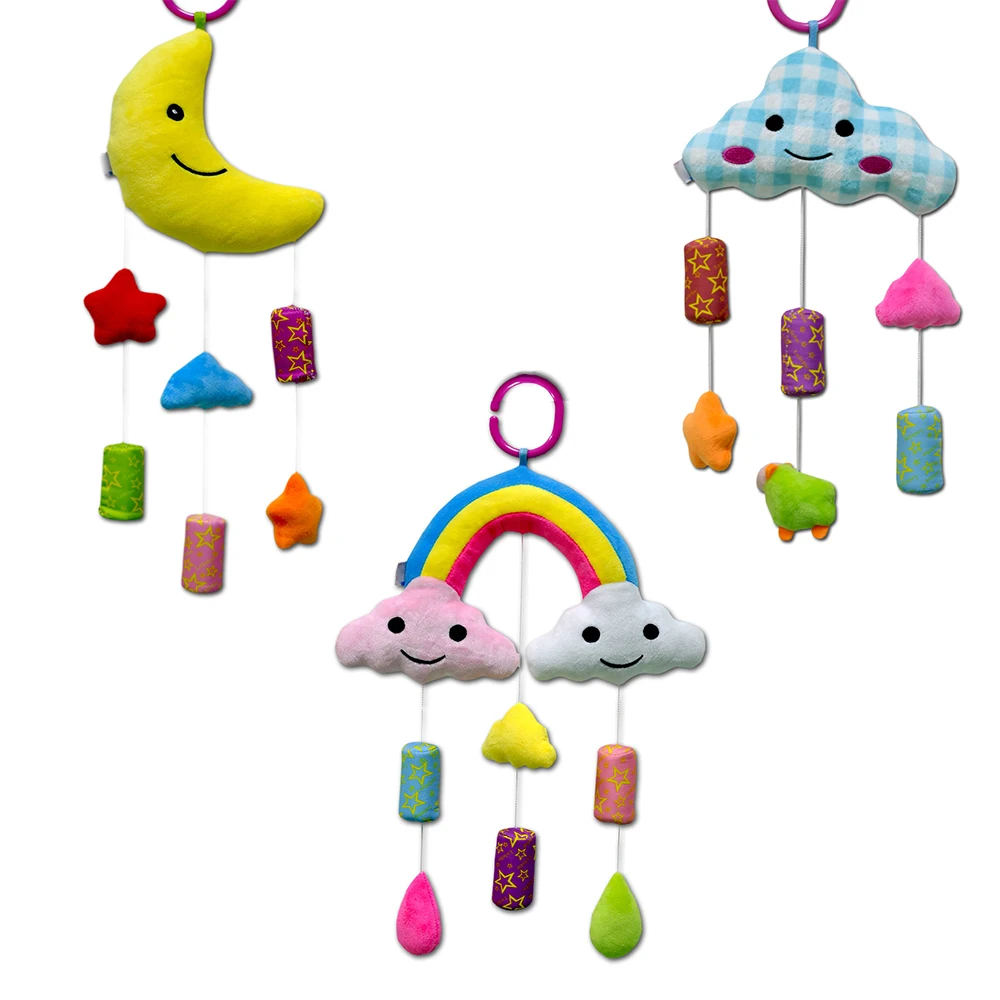 

Baby Kids Rattles Toys Stroller Crib Hanging Soft Plush Wind Chimes Toy Clip Newborn Baby Intellectual Development Bed Bell Toys
