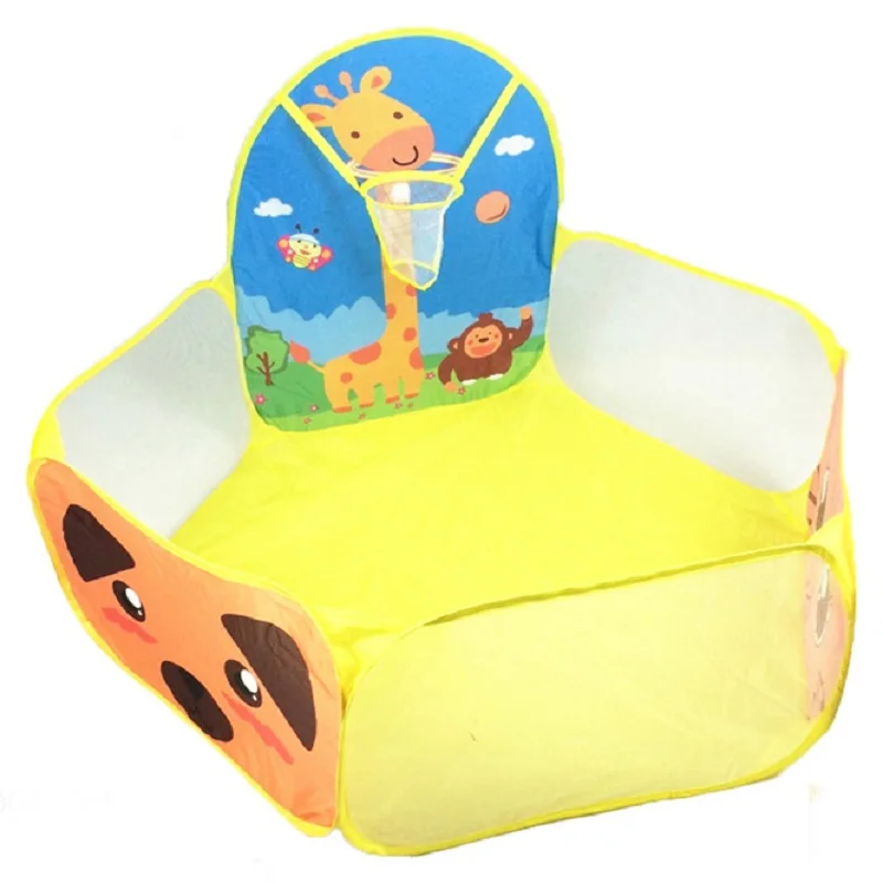 Baby Playpen Safety Tent for Children Indoor Ball Pool Play Tent Kids Hexagon Playpen Portable Foldable Playpens - Цвет: Yellow