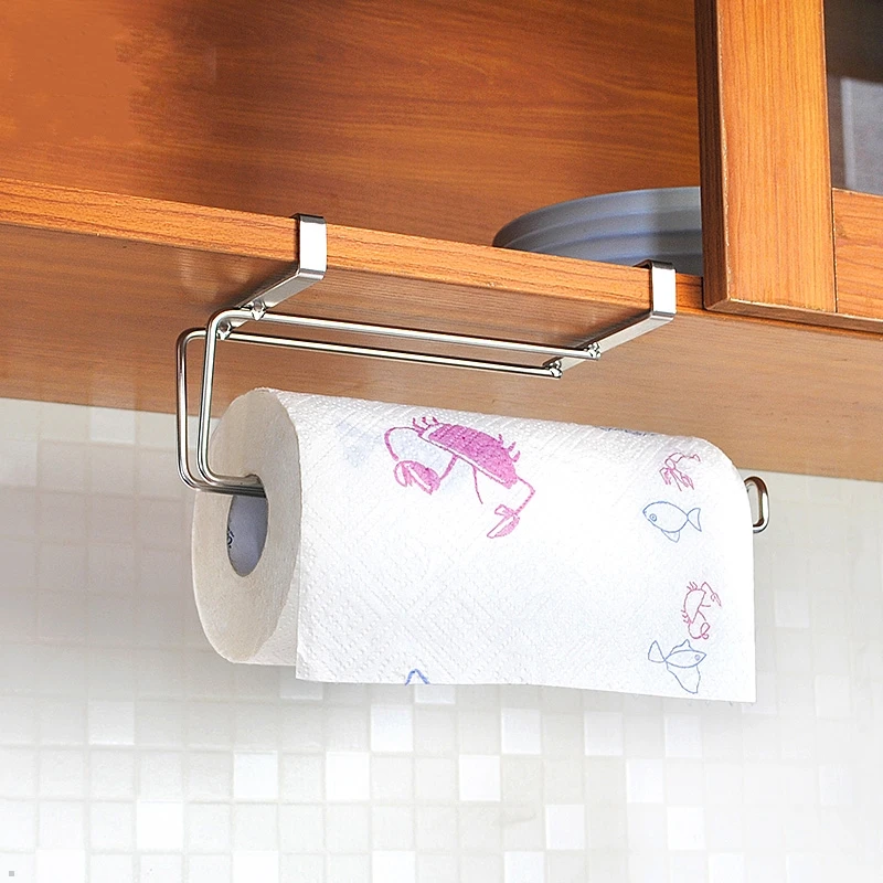 Novo estilo de aço inoxidável sólido 300mm Multi função de Cozinha suporte de papel Criativo projeto Popular rolo De Papel titular