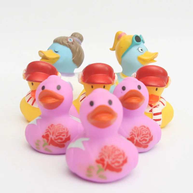 8 шт. писклявым душка Детские игрушки милые резиновые утки Для детей водные игры игрушки йога утка