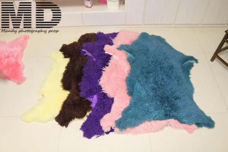 

Sheep rug skin,full size woolen blanket props for photo,newborn blanket felt props,newborn props woolen felt sheep skin rug