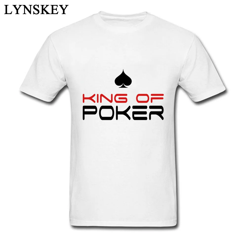Мужская футболка King Of Poker 100% хлопок с коротким рукавом Забавный дизайн круглым