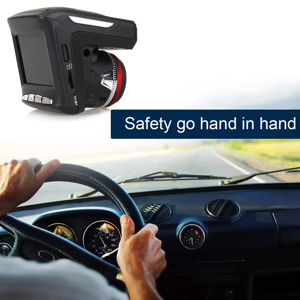 

2 in 1 Night Vision Car DVR With Radar Detector + GPS Russian Pre-warning Data Recorder 720P 2.31 Inch Screen Video Recorder